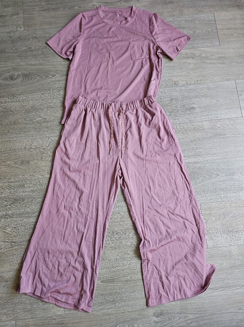 Women's Rose Pink Wide-Leg Lounge Pants